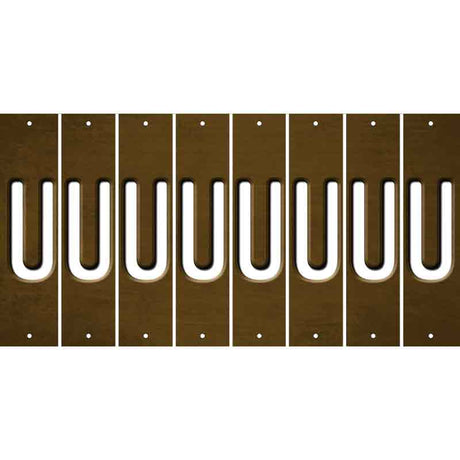 Brown Oil Rubbed Cut Fun Strips (Set of 8) V