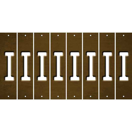 Brown Oil Rubbed Cut Fun Strips (Set of 8) J