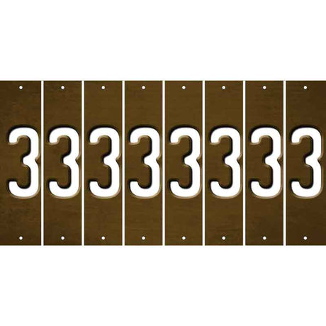 Brown Oil Rubbed Cut Fun Strips (Set of 8) 4