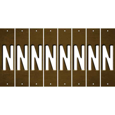 Brown Oil Rubbed Cut Fun Strips (Set of 8) O