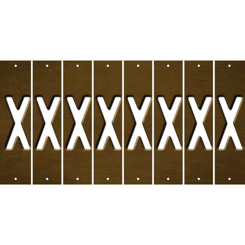 Brown Oil Rubbed Cut Fun Strips (Set of 8) Y