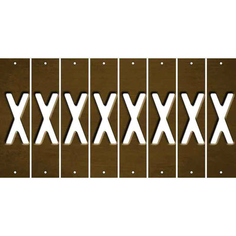 Brown Oil Rubbed Cut Fun Strips (Set of 8) Y