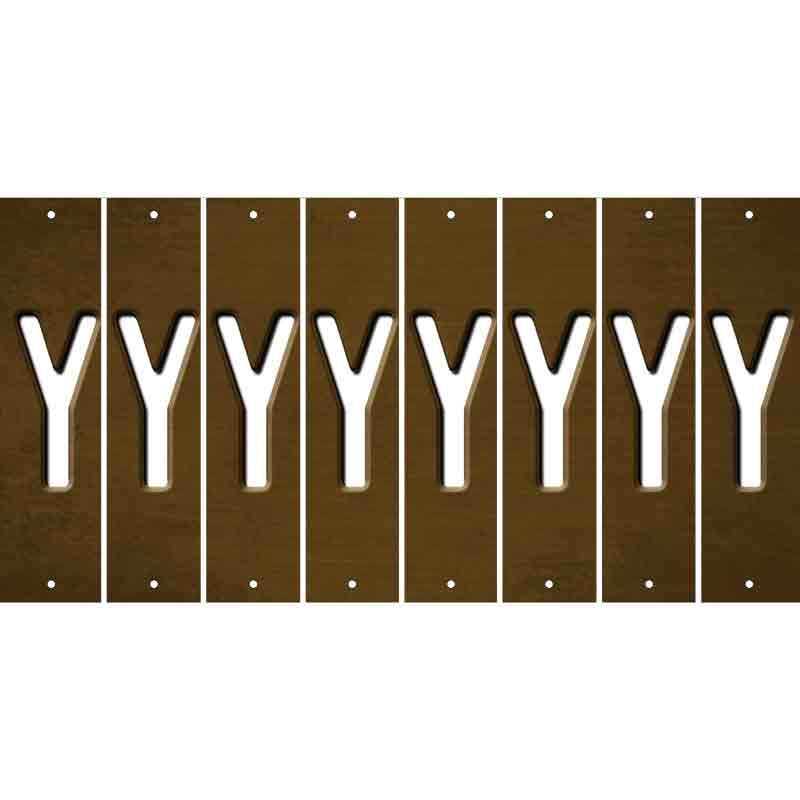 Brown Oil Rubbed Cut Fun Strips (Set of 8) Z