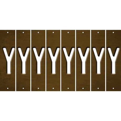 Brown Oil Rubbed Cut Fun Strips (Set of 8) Z