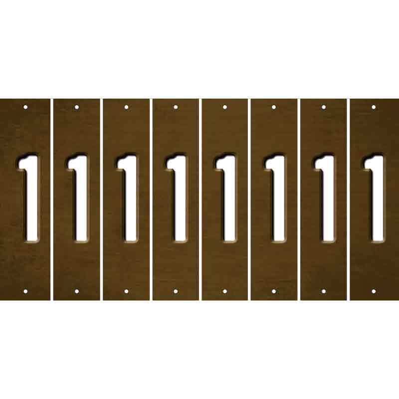 Brown Oil Rubbed Cut Fun Strips (Set of 8) 2