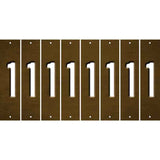 Brown Oil Rubbed Cut Fun Strips (Set of 8) 2