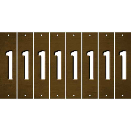 Brown Oil Rubbed Cut Fun Strips (Set of 8) 2