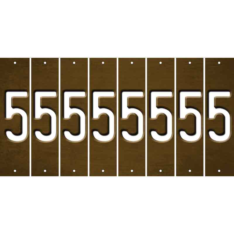 Brown Oil Rubbed Cut Fun Strips (Set of 8) 6