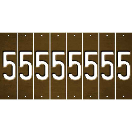 Brown Oil Rubbed Cut Fun Strips (Set of 8) 6