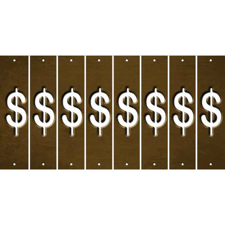 Brown Oil Rubbed Cut Fun Strips (Set of 8) #