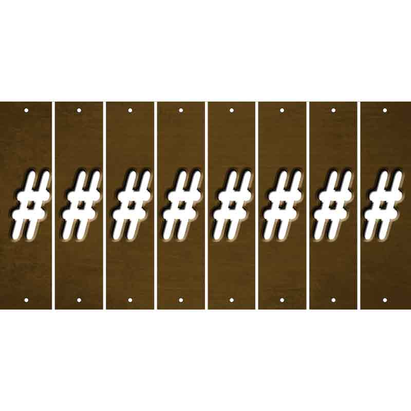 Brown Oil Rubbed Cut Fun Strips (Set of 8) @