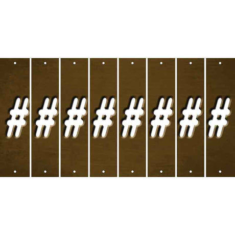 Brown Oil Rubbed Cut Fun Strips (Set of 8) @