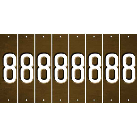 Brown Oil Rubbed Cut Fun Strips (Set of 8) 9