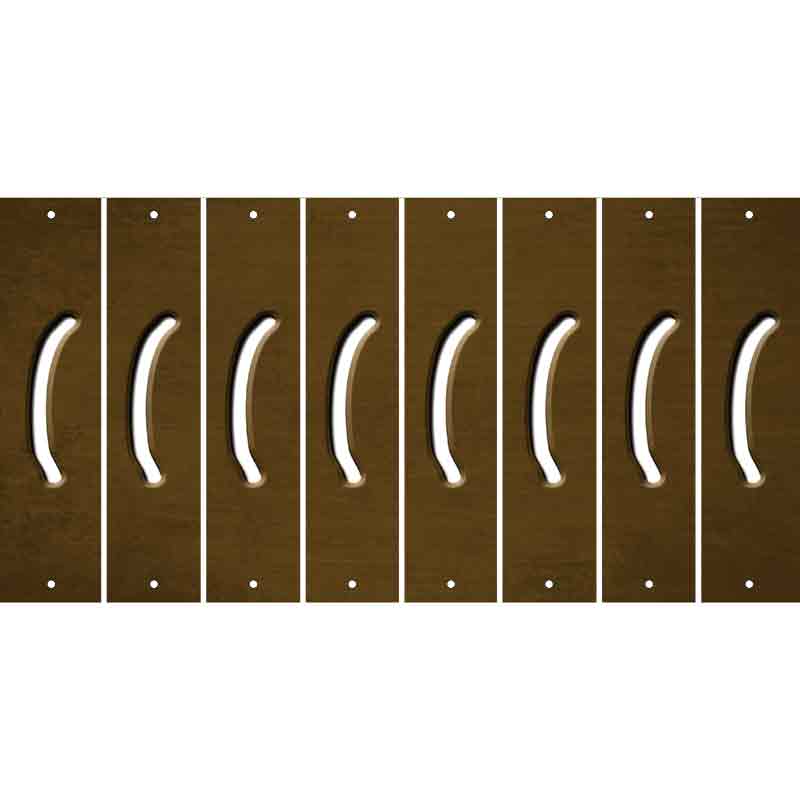 Brown Oil Rubbed Cut Fun Strips (Set of 8) )