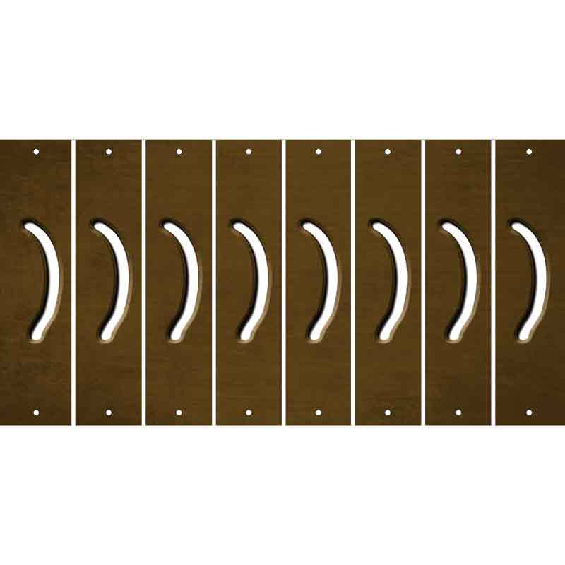 Brown Oil Rubbed Cut Fun Strips (Set of 8) 2ND AMENDMENT