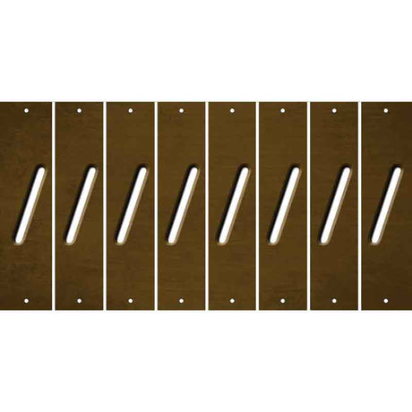 Brown Oil Rubbed Cut Fun Strips (Set of 8) (
