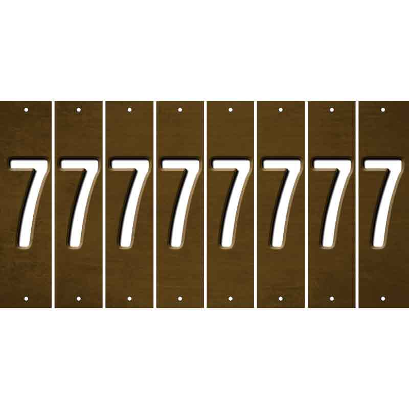 Brown Oil Rubbed Cut Fun Strips (Set of 8) 8