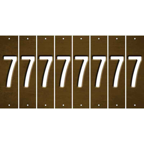 Brown Oil Rubbed Cut Fun Strips (Set of 8) 8