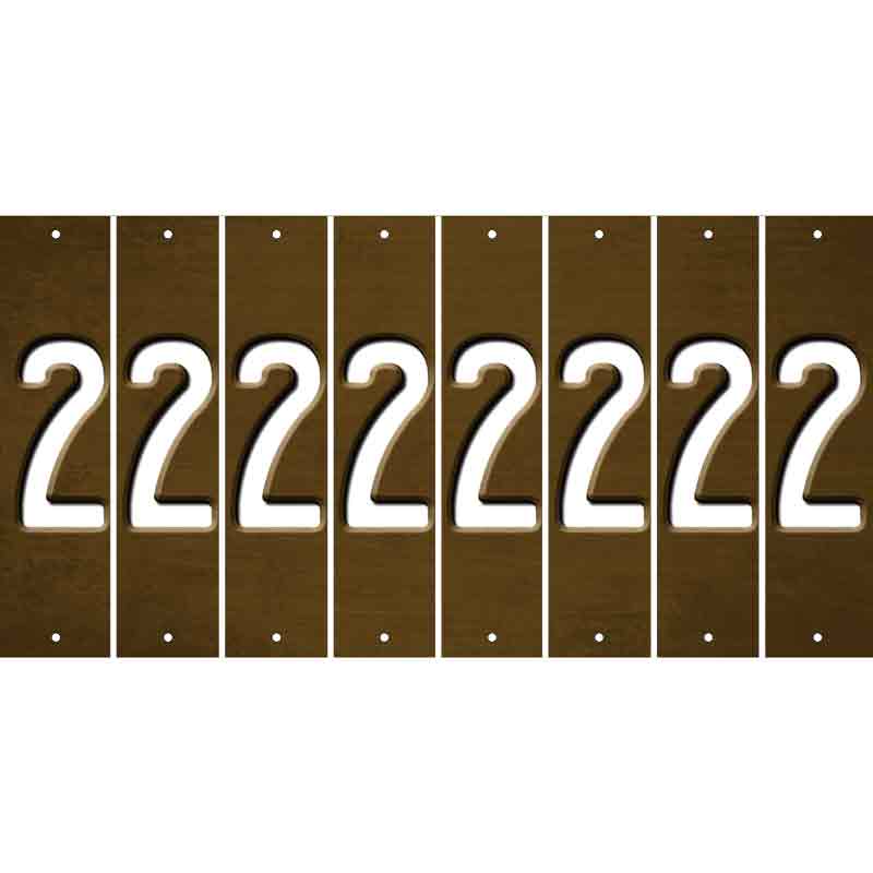 Brown Oil Rubbed Cut Fun Strips (Set of 8) 3