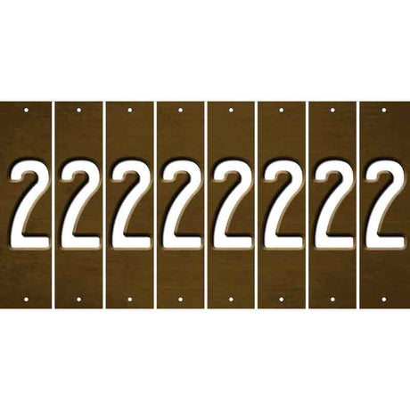 Brown Oil Rubbed Cut Fun Strips (Set of 8) 3