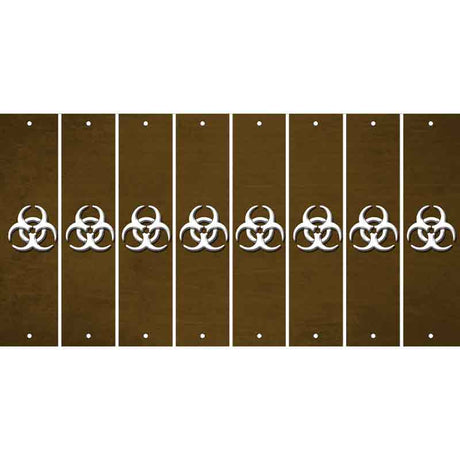 Brown Oil Rubbed Cut Fun Strips (Set of 8) BIO-HAZARD