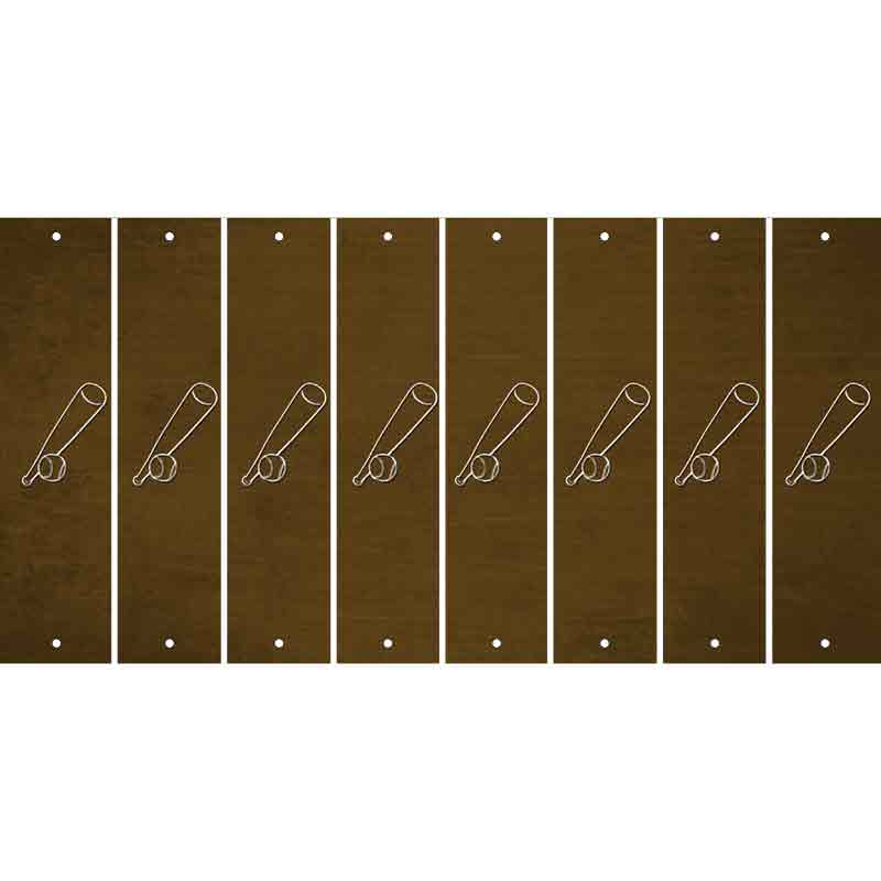 Brown Oil Rubbed Cut Fun Strips (Set of 8) BASKETBALL