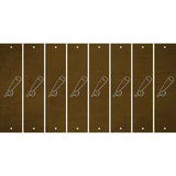 Brown Oil Rubbed Cut Fun Strips (Set of 8) BASKETBALL