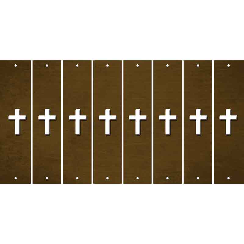 Brown Oil Rubbed Cut Fun Strips (Set of 8) CROSS