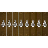 Brown Oil Rubbed Cut Fun Strips (Set of 8) CHRISTMAS TREE