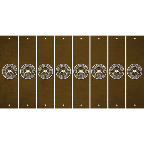 Brown Oil Rubbed Cut Fun Strips (Set of 8) ACOUSTIC GUITAR