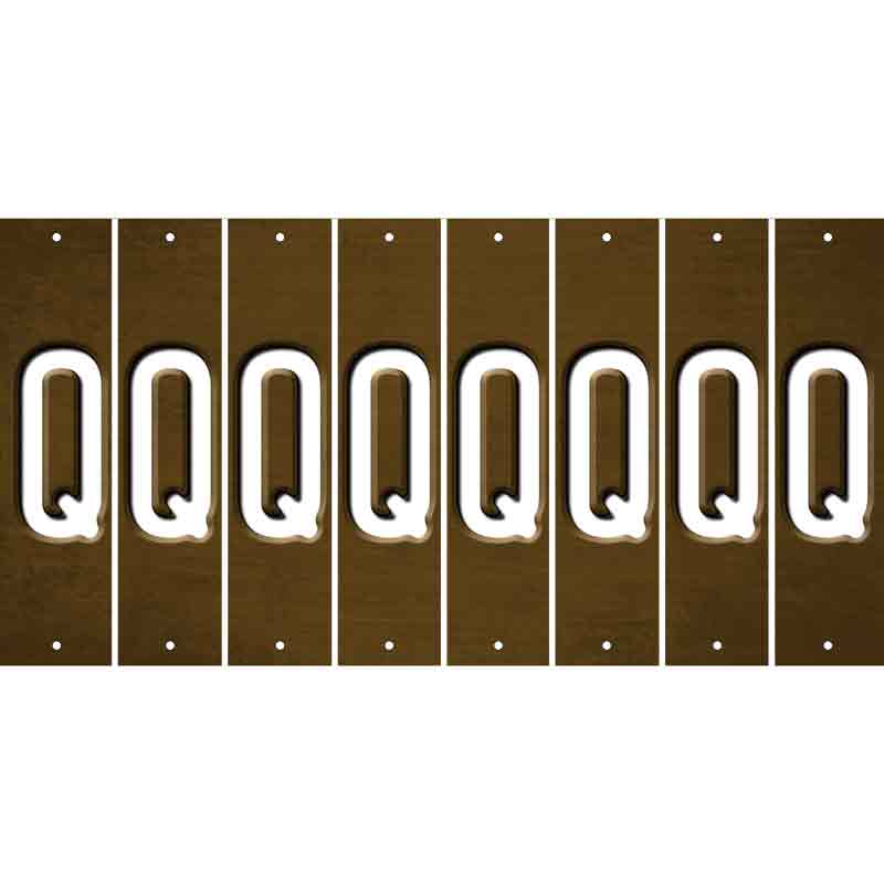 Brown Oil Rubbed Cut Fun Strips (Set of 8) R