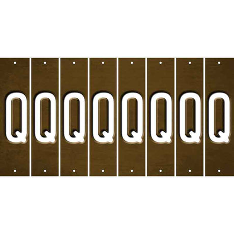 Brown Oil Rubbed Cut Fun Strips (Set of 8) R