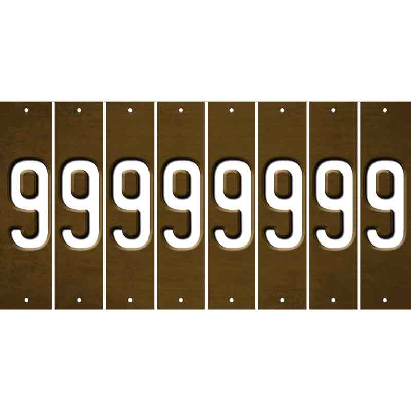 Brown Oil Rubbed Cut Fun Strips (Set of 8) BLANK