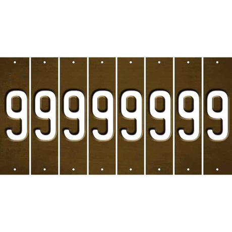 Brown Oil Rubbed Cut Fun Strips (Set of 8) BLANK