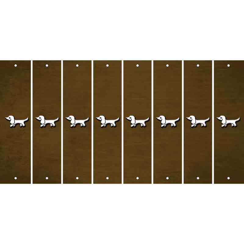 Brown Oil Rubbed Cut Fun Strips (Set of 8) DOG