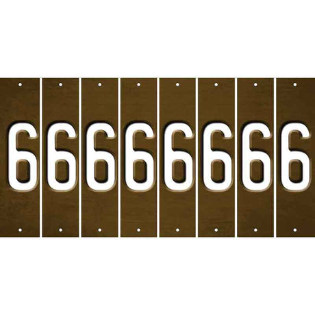 Brown Oil Rubbed Cut Fun Strips (Set of 8) 7