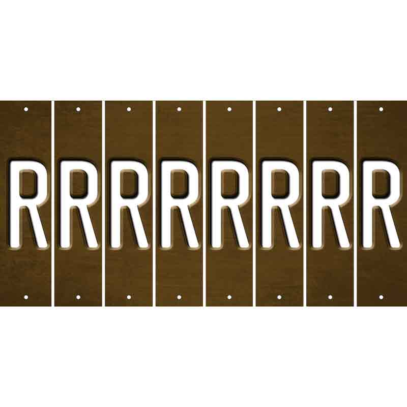 Brown Oil Rubbed Cut Fun Strips (Set of 8) S