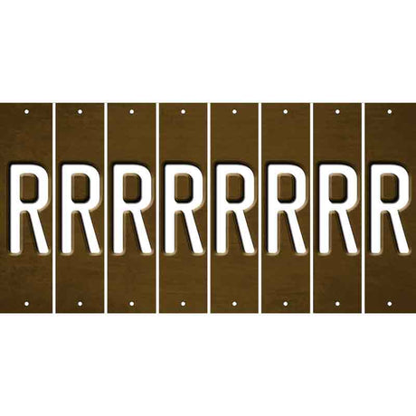 Brown Oil Rubbed Cut Fun Strips (Set of 8) S