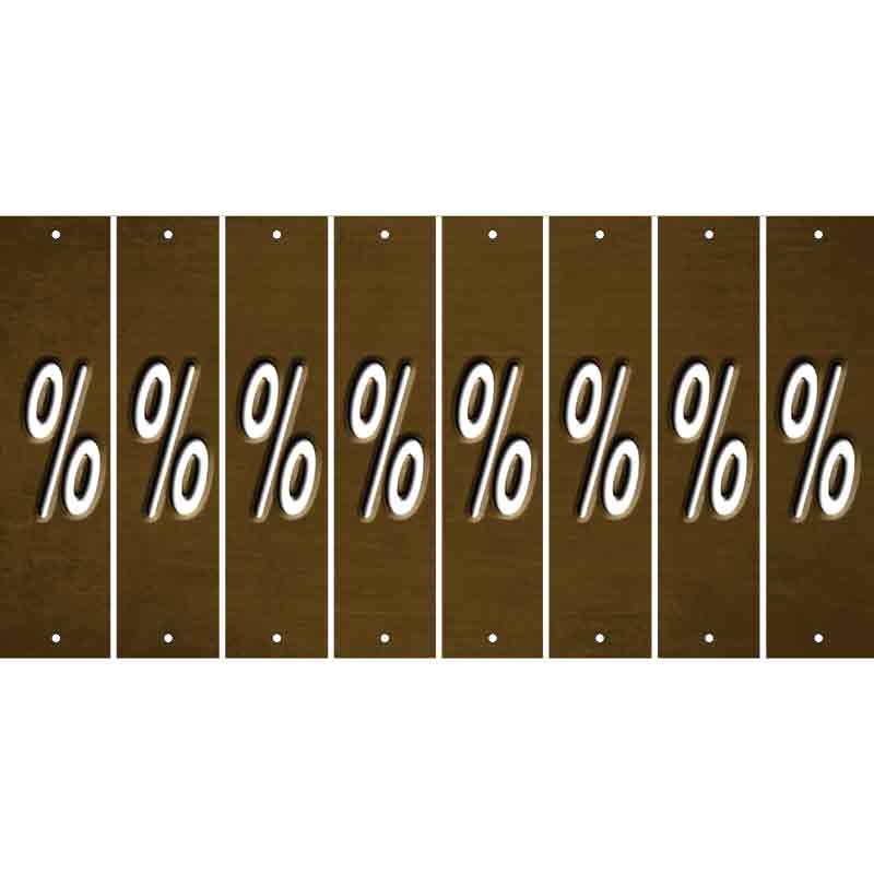 Brown Oil Rubbed Cut Fun Strips (Set of 8) -