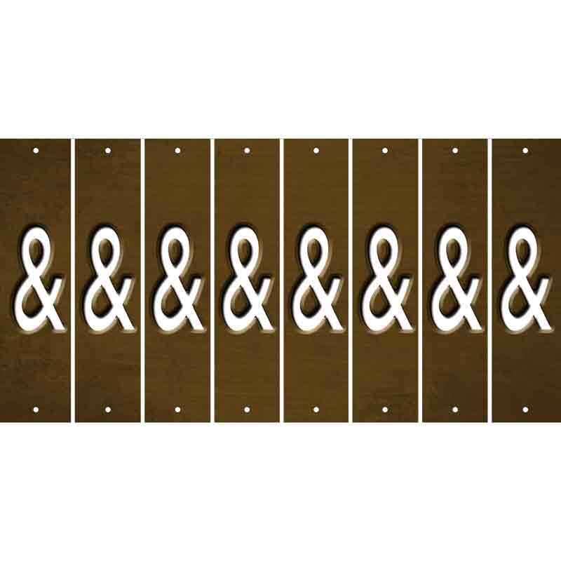 Brown Oil Rubbed Cut Fun Strips (Set of 8) HEART