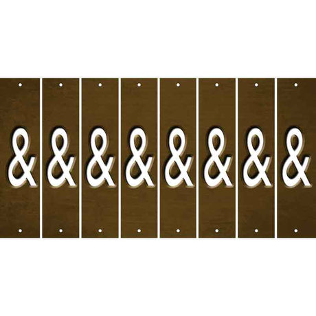 Brown Oil Rubbed Cut Fun Strips (Set of 8) HEART