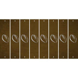 Brown Oil Rubbed Cut Fun Strips (Set of 8) FOOTBALL