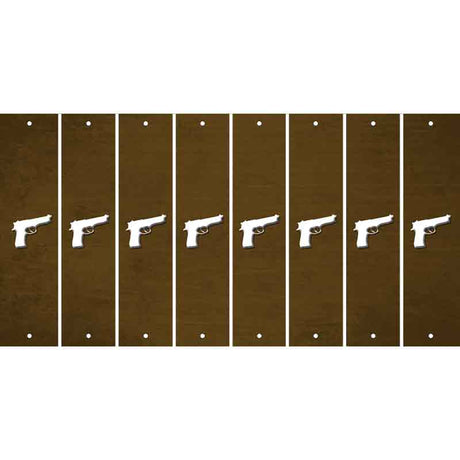 Brown Oil Rubbed Cut Fun Strips (Set of 8) HANDGUN