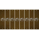 Brown Oil Rubbed Cut Fun Strips (Set of 8) HOCKEY PUCK