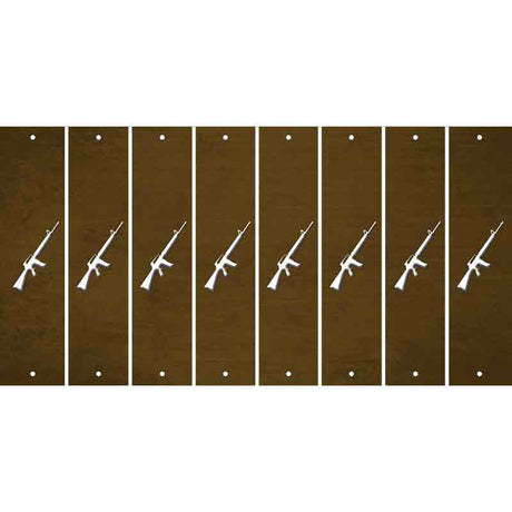 Brown Oil Rubbed Cut Fun Strips (Set of 8) M16 RIFLE