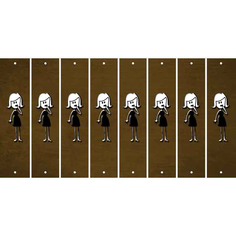 Brown Oil Rubbed Cut Fun Strips (Set of 8) MOM