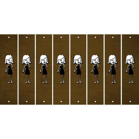 Brown Oil Rubbed Cut Fun Strips (Set of 8) MOM