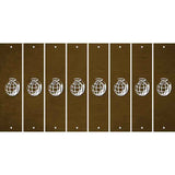 Brown Oil Rubbed Cut Fun Strips (Set of 8) HAND GRENADE