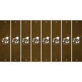 Brown Oil Rubbed Cut Fun Strips (Set of 8) LADYBUG