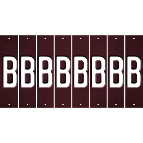 Burgundy Oil Rubbed Cut Fun Strips (Set of 8) C